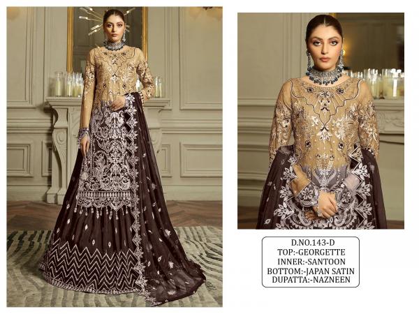 Kf 143 Exclusive Georgette Designer Pakistani Suit Collection